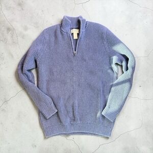 Duluth Trading Company Men's 1/4 Zip Heavy Sweater Size L Tall EUC